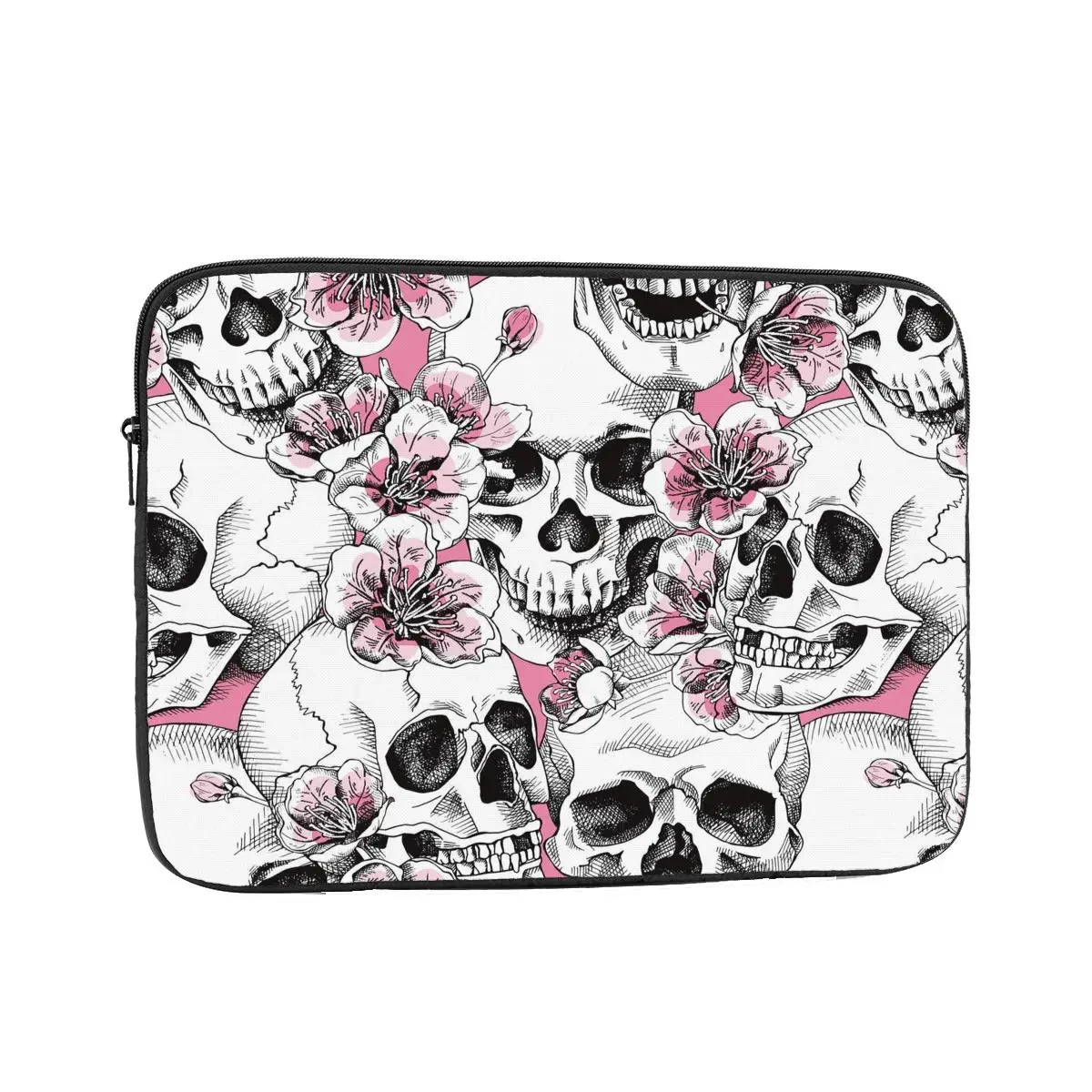 Сумка для ноутбука с цветочным черепом чехол 12 дюймов 13 15 17 сумка розовая вишня