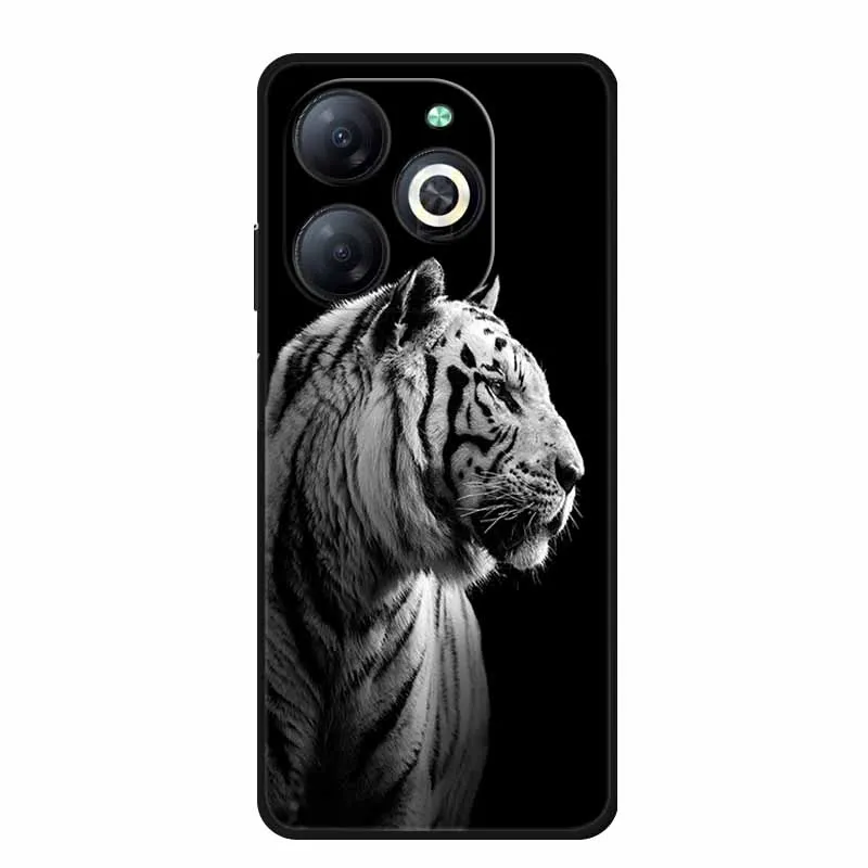 Чехол для Infinix Smart 7 8 животных Лев Бампер Силиконовый ТПУ Мягкий чехол телефона