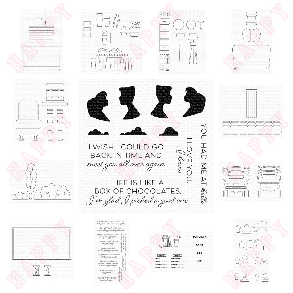 

New Metal Cutting Dies Stamps Warm Moments Scrapbook Diary Decoration Paper Craft DIY Greeting Card Handmade Embossing Template