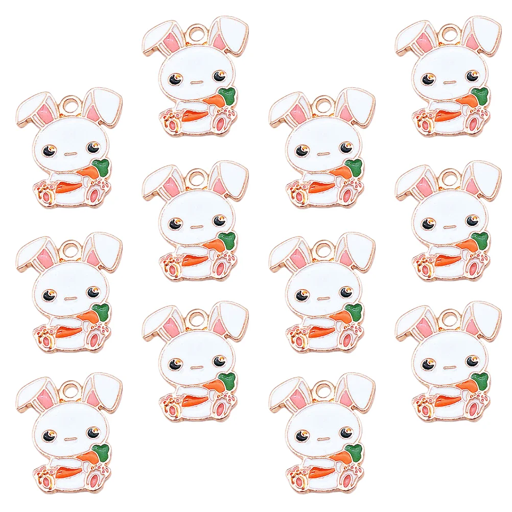 

50pcs Rabbit Charms Bunny Charm Animals DIY Pendant Charms for Jewelry Making