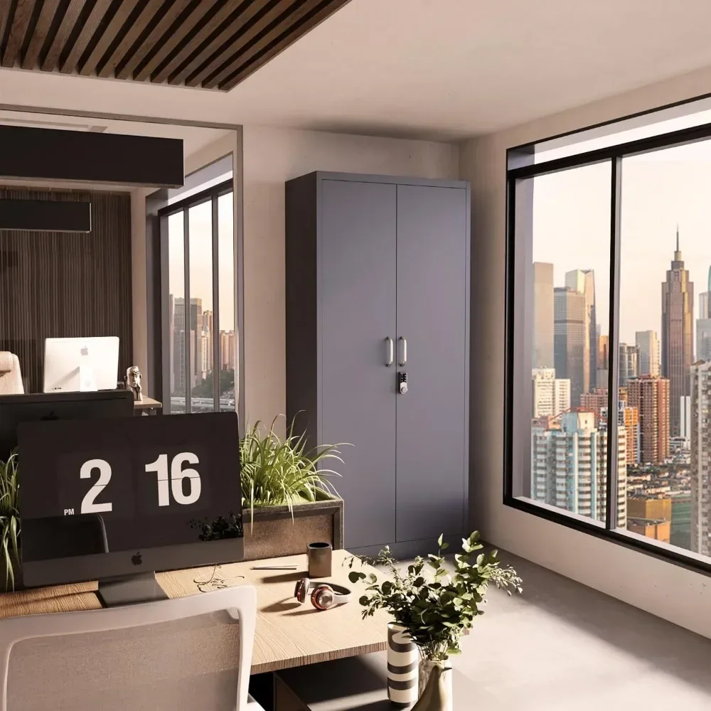 Металлический шкаф для хранения с цифровым замком | Искусство Запираемый офисный