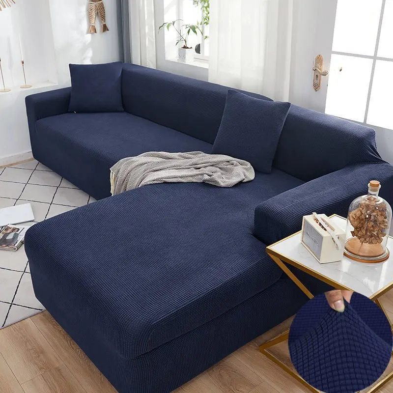 

Solid Elastic 1/2/3/4 Sofa Cover Stretch Extensible Couch Covers for Living Room Sofas Home Furniture Corner Sofacovers 1PC