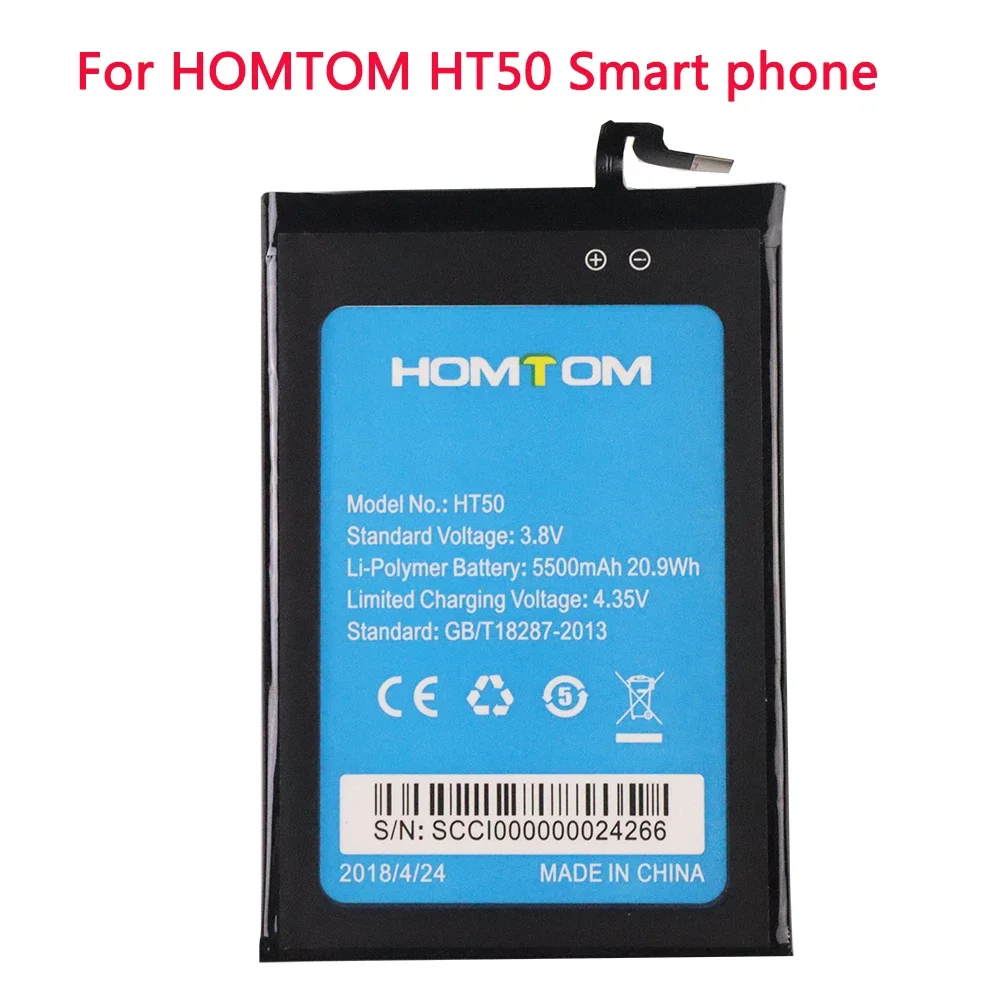 HT50 5500mAh Original Battery For HOMTOM Phone Replacement Batteries