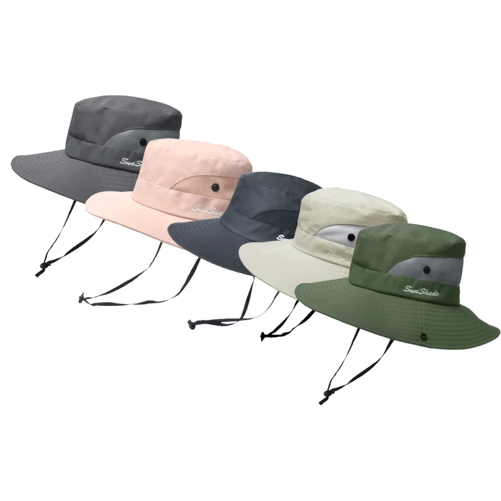 

Camping & Hiking Clothing Hats Summer Ponytail Hat For Women UV UPF Wide Brim Sun Hat Hiking Fishing Hat