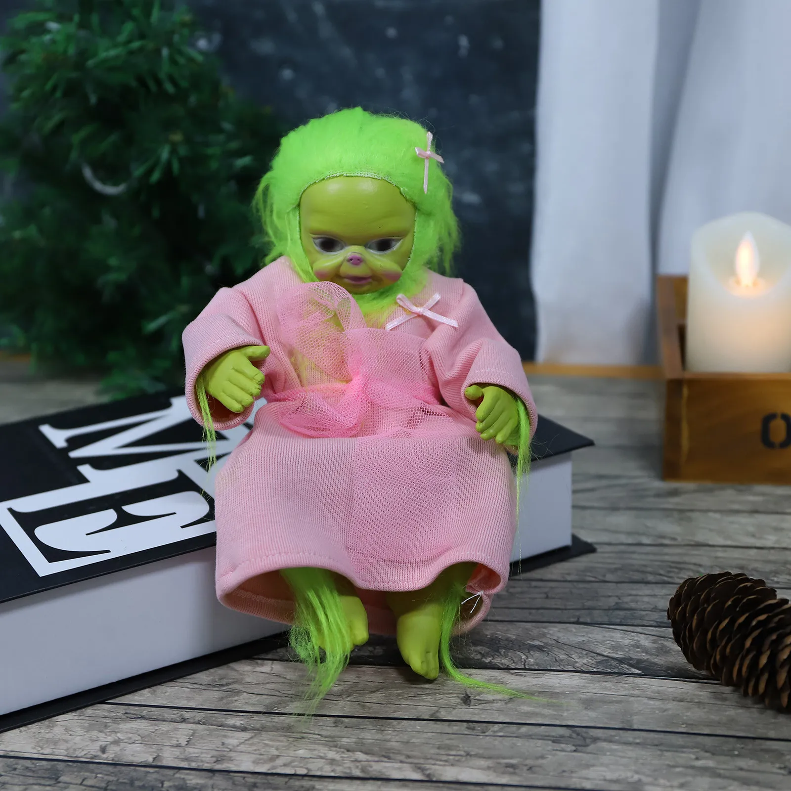 2022 Реалистичная мультяшная Кукла Reborn Baby Grinch Рождественская кукла-игрушка для
