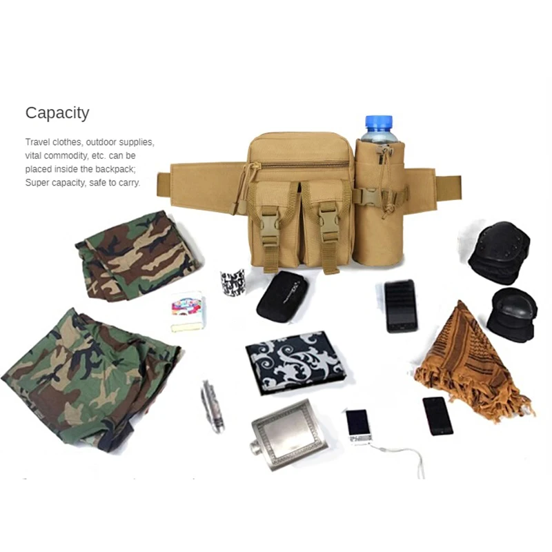 New Tactical Hiking Travel Large Mens Chest Waist Bag Running Bum Bag Tactical Fanny Pack For Daily Life Cycling Camping