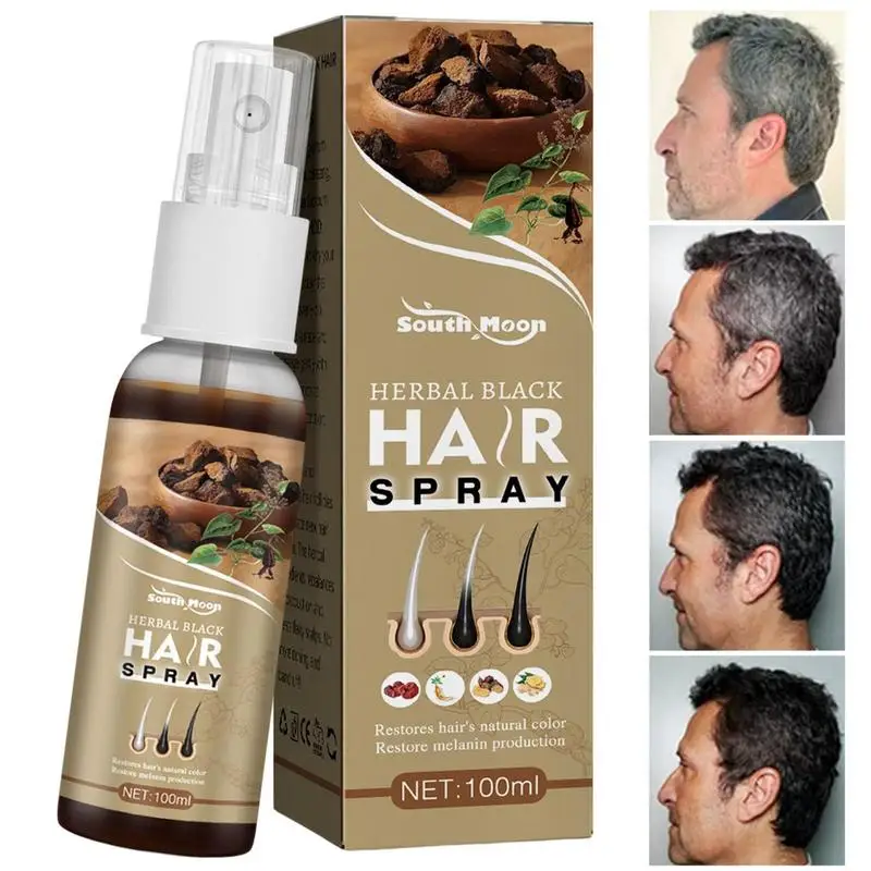 Black Hair Spray For Women Root Cover Up Gray Concealer Spray For Fuller Thicker Hair Grow