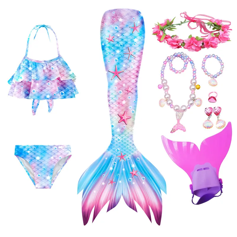 Детский костюм Русалочки купальный для косплея пляжная одежда отдыха Детские