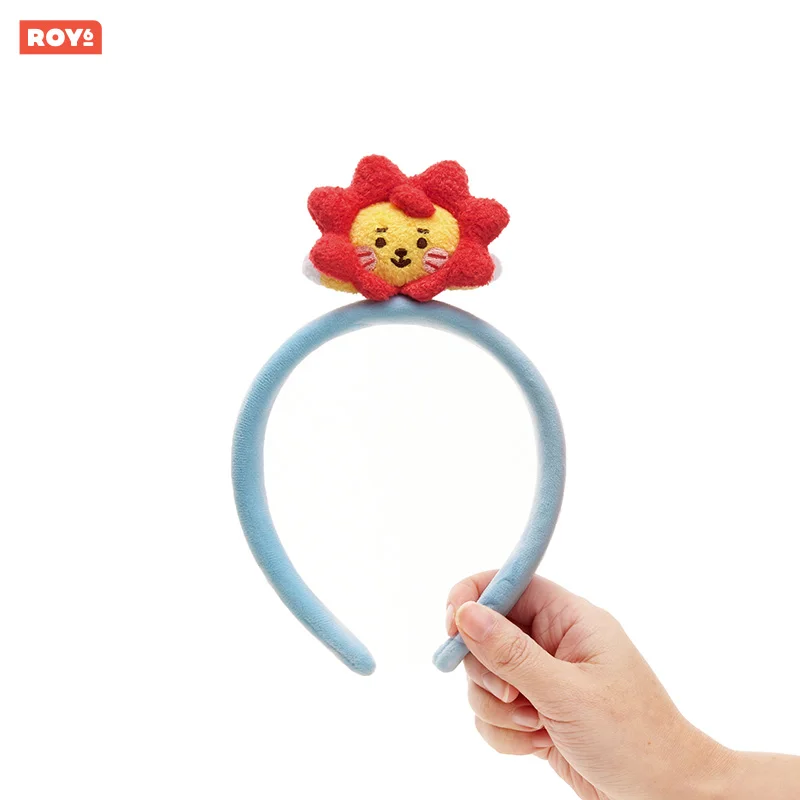 

Line Friends ROY6 Royan мультяшная повязка на голову, плюшевая повязка на голову, милая кукла, аксессуары для волос, подарок для взрослых и детей