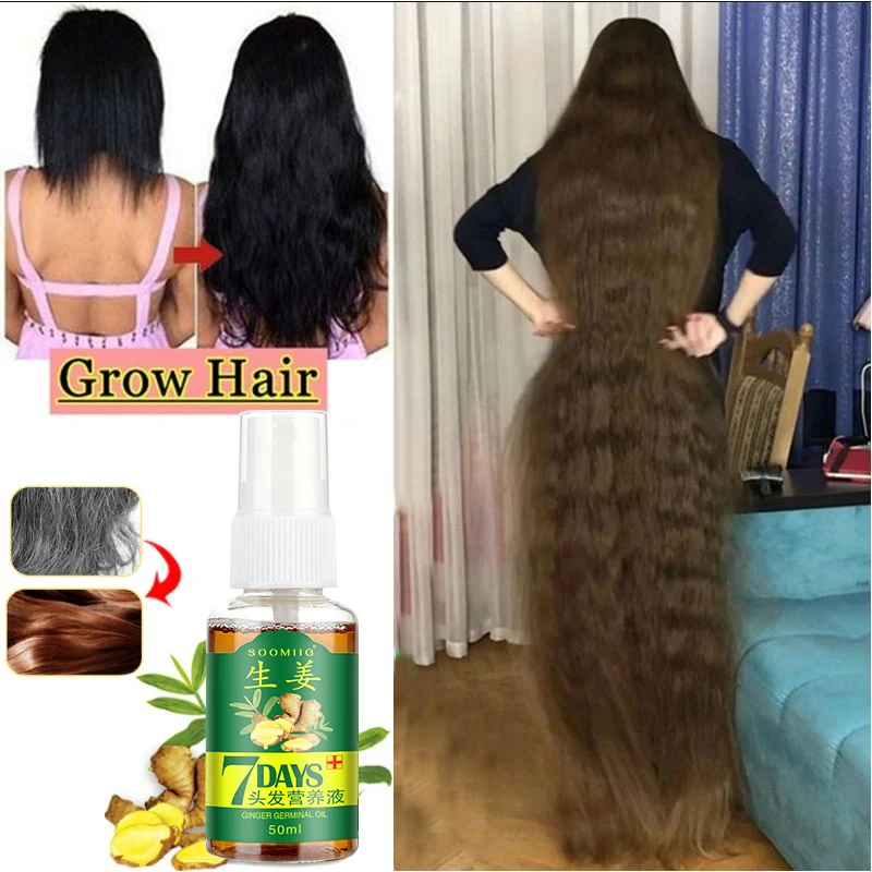 

Сыворотка с имбирем для роста волос, средство для лечения выпадения волос, эффективное масло для быстрого роста, 7 дней, 50 мл