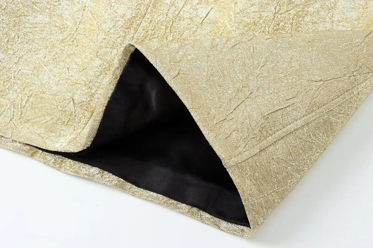 Новинка 2024 модное блестящее сексуальное платье летнее золотистое облегающее