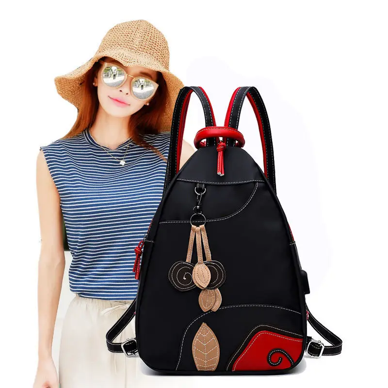 

Fashion Women's Bag Waterproof Oxford Cloth Sac A Dos School Bag Backpack Women Casual Multi-functional Travel Backpacks E208
