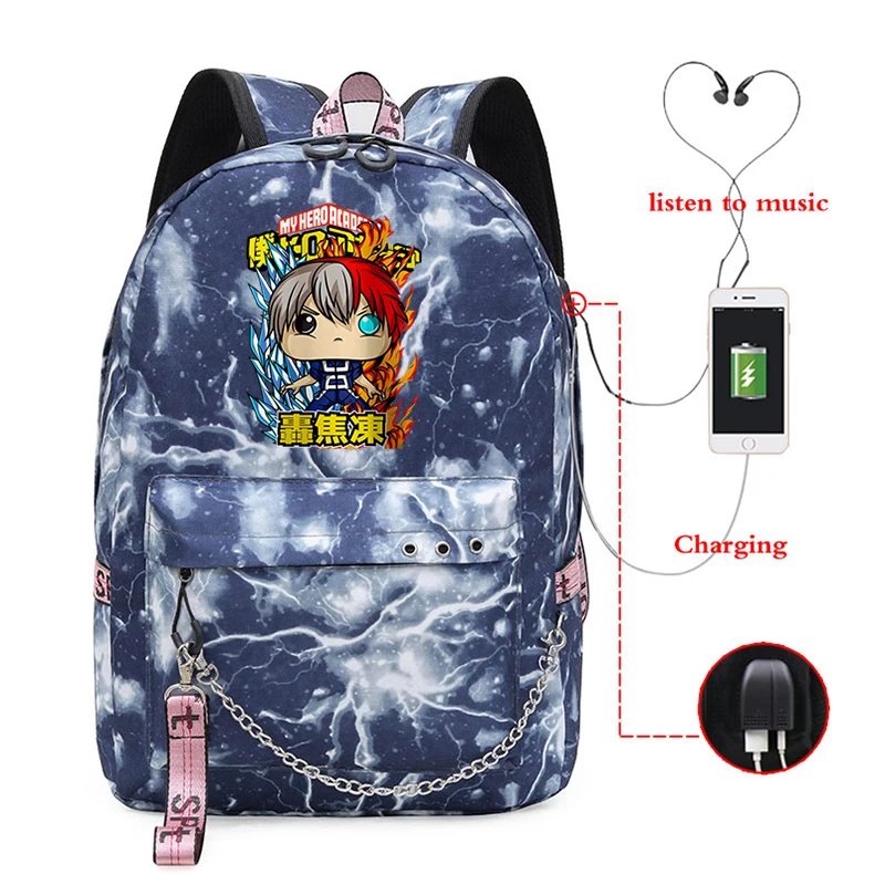 

My Hero Academia Anime Travel Bag Student Mochila Escolarg Casual Laptop Backpack Kawaii Bolsa Feminina Cute Sac A Dos Backpacks