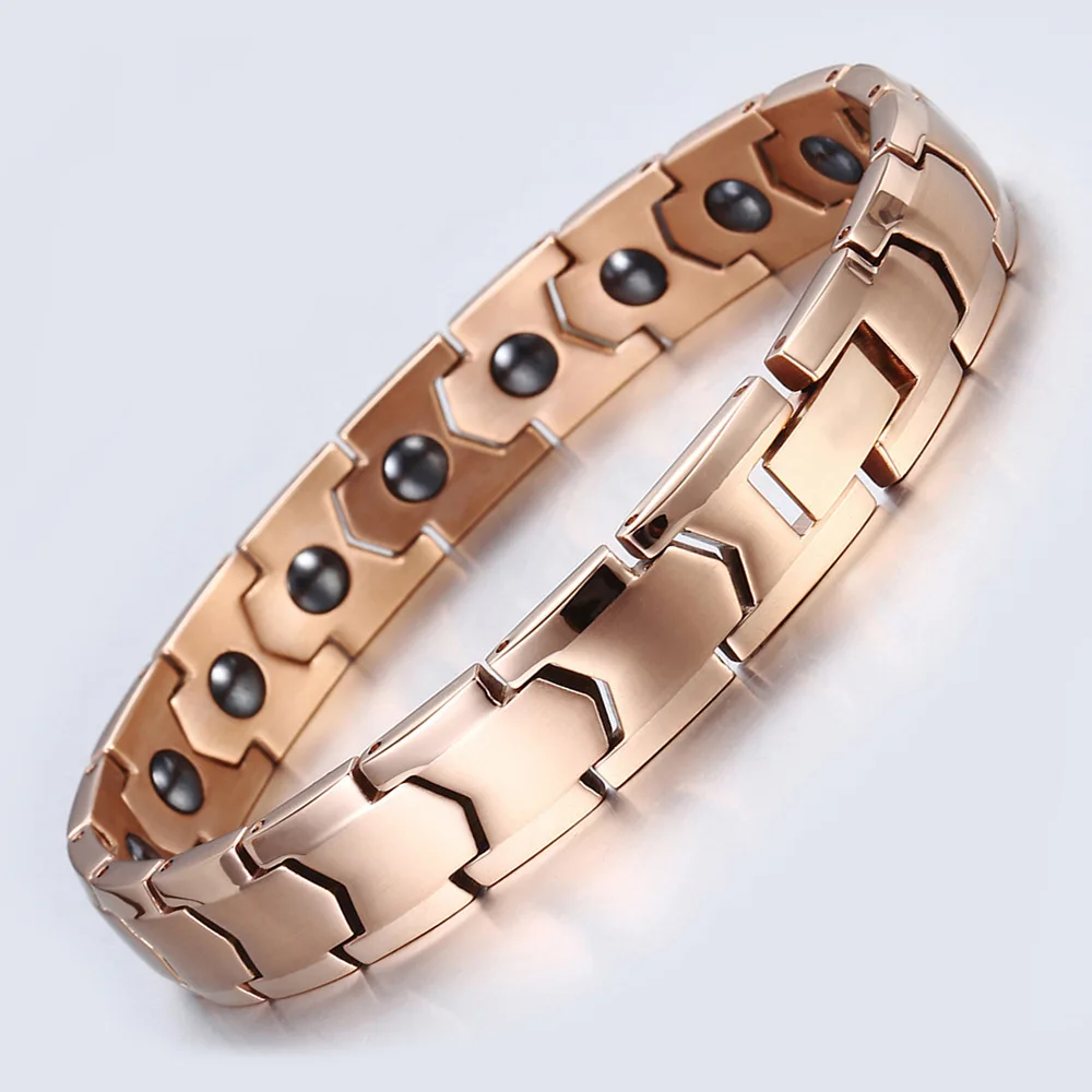 

Hot gifts men's stainless steel jewelry full magnetic bracelet explosive germanium titanium steel magnetic bracelet wholesale