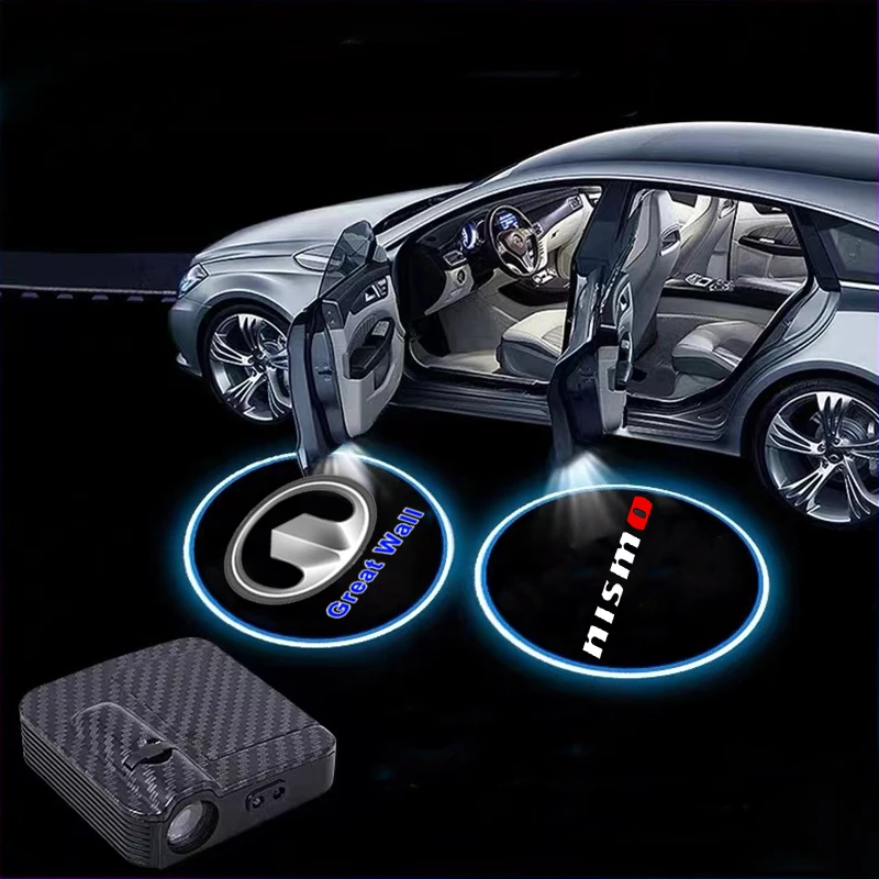 1/2 шт. углеродное волокно светодиодные автомобильные приветственные световые лазерные проекторы для Chery Fulwin QQ Tiggo 3 5 Fora T11 A1 A3 Amulet.