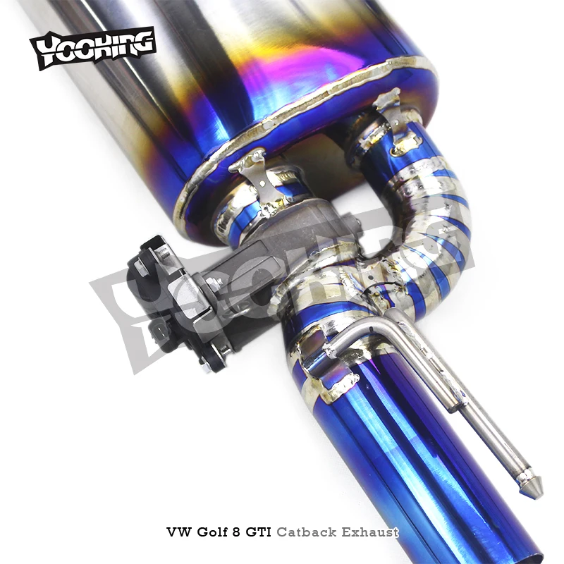 Фото Выхлопная система Yooking Titanium Muffler Pipe Escape для VW GOLF 8/MK8/GTI 2.0T (2020-2024) №5