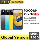 Глобальная версия Poco M4 Pro 5G NFC Смартфон 64 ГБ 128 ГБ смартфона MTK Dimensity 810 6,6 
