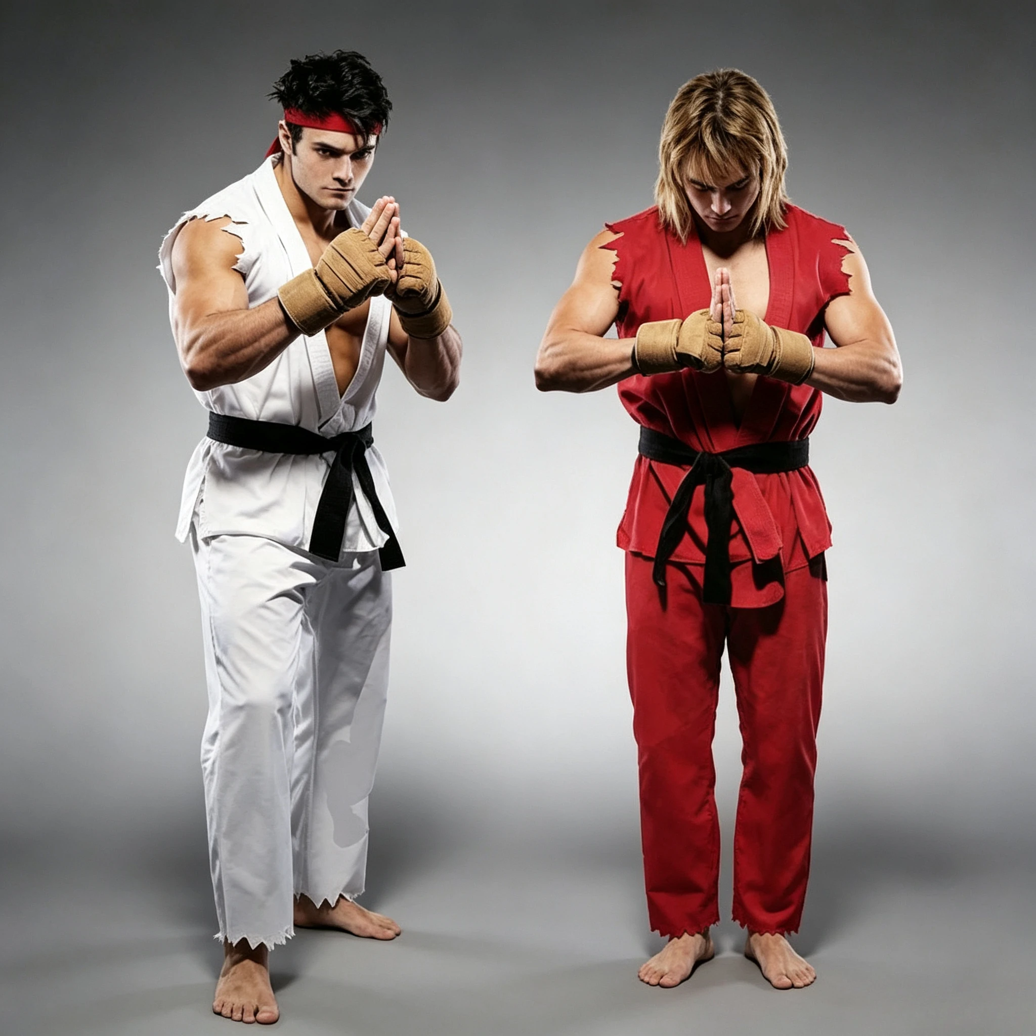 Костюм для косплея Кена Мастера и Рю Хоси из аниме Street Fighter, мужской, для вечеринок, униформа для карате, карнавальный костюм на Хэллоуин (art.: 3920dc6d805f7) - 3920dc6d805f7