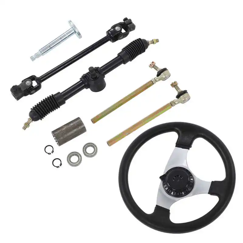 Go Kart Steering Wheel Assembly Set Adjustable 300mm/11.8in Diameter fit for 150cc‑250cc Engines |
