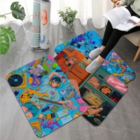 cartoons girl room mats rectangle anti slip home soft badmat front door indoor outdoor mat alfombra