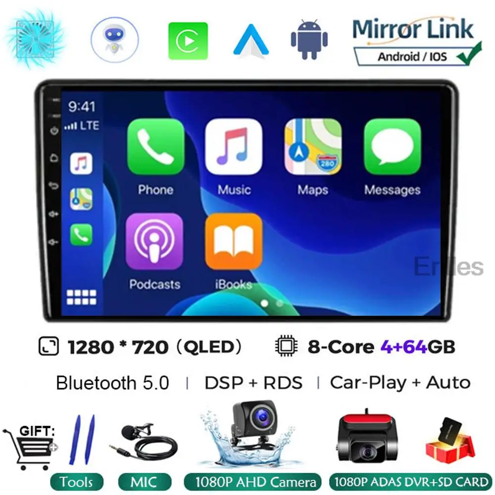 

Для Nissan NP300 NAVARA шасси платформы D40 Pathfinder R51 2004-2012 8 + 256G автомобильный радиоприемник беспроводной CarPlay Android 15 QLED экран