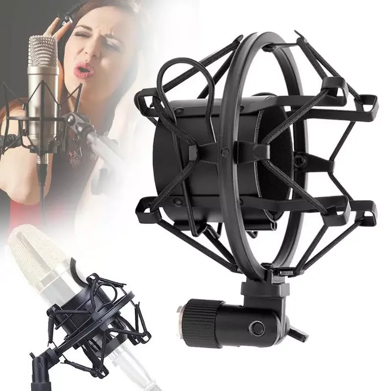 

Professional Microphone Shock Mount Adjustable Spider Microphone Clip Broadcast Recording Spider Condenser Studio Holder