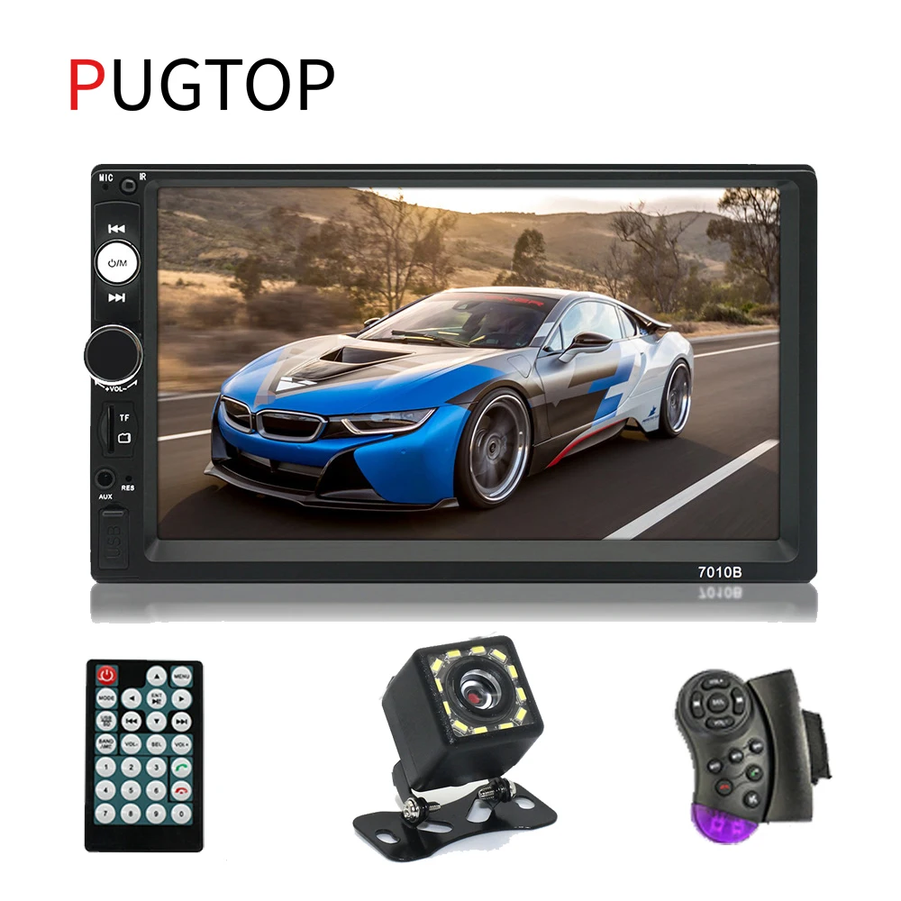 

Auto Car MP5 Player Radio HD 7" Touch Screen Stereo Bluetooth 12V 2 Din FM ISO Power Aux Input SD USB