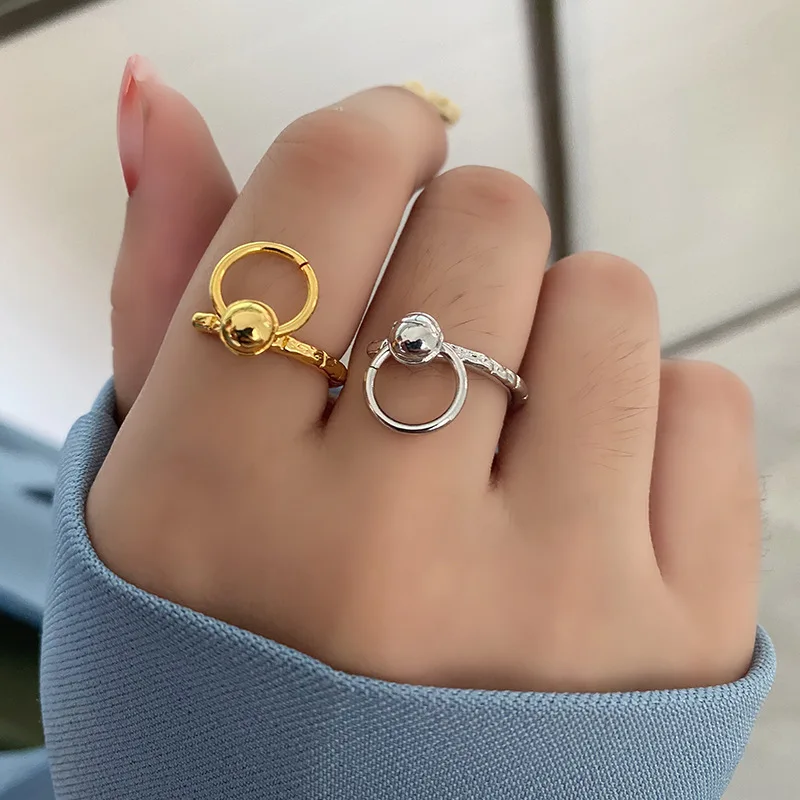 

Fashion Creativity Open Circle Ring Simple Temperament Geometry Index Finger Ring Personality Jewelry Accessories Ring