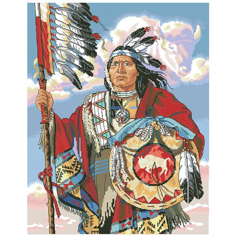 

14CT /16CT/18CT /25CT Free delivery Top Quality Lovely Counted Cross Stitch Kit Proud and Nobel Natives Inhabitants dim 3856