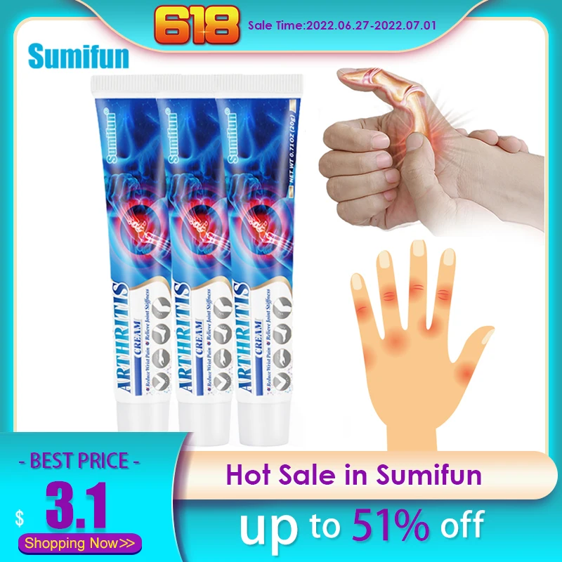 

3Pcs Sumifun Analgesic Cream for Ganglion Cyst Rheumatoid Arthritis Joint Pain Relief Ointment Chinese Herbal Medical Plaster