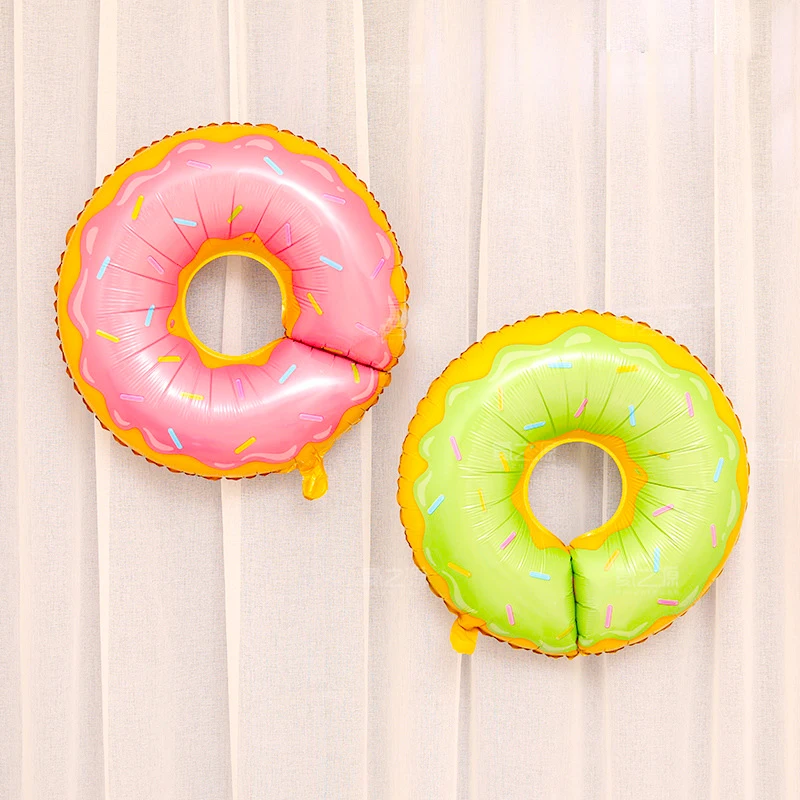

Donut balloon toy candy shape food festival decoration children birthday party decoration aluminum foil balloon wholesale
