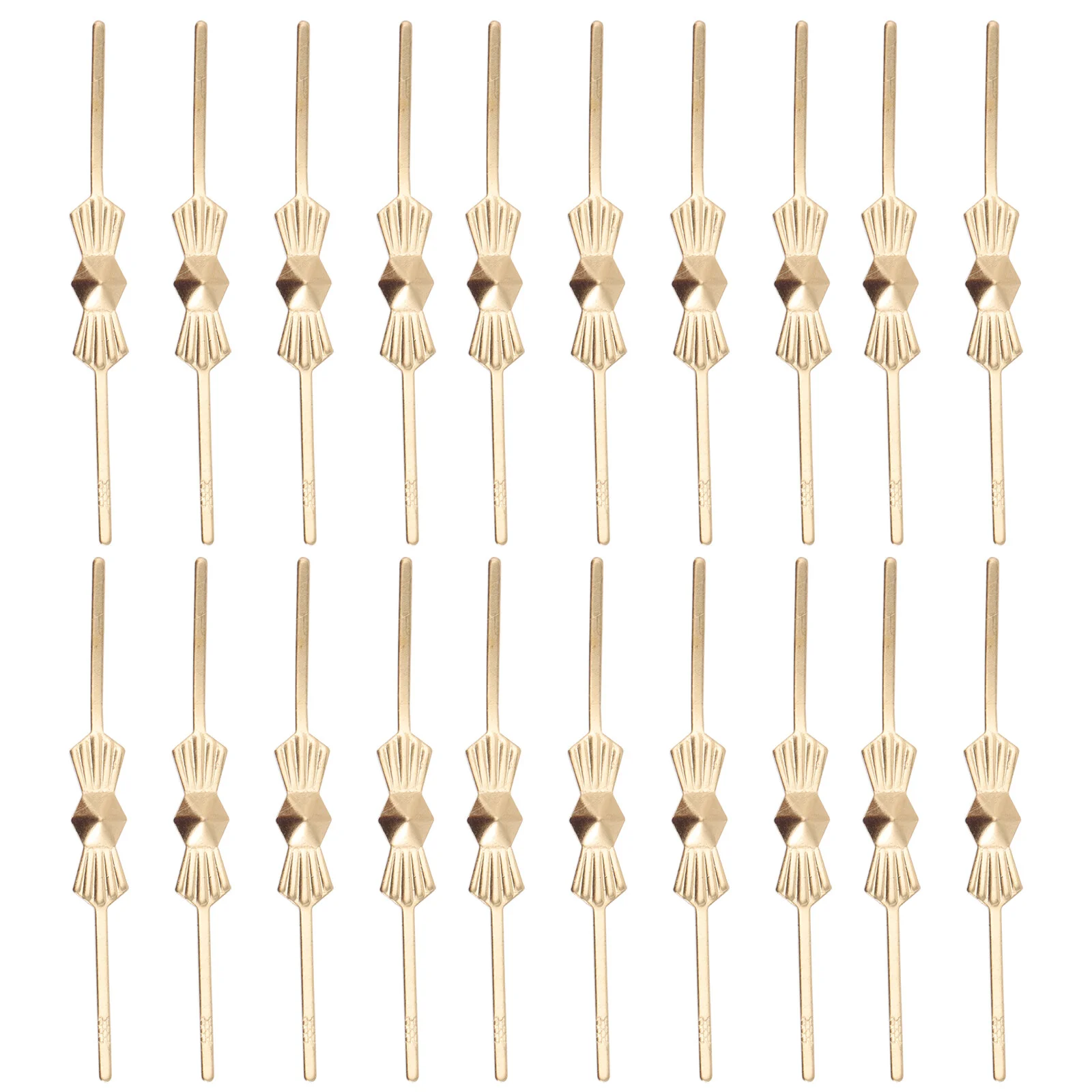 

200 Pcs Crystal Lamp Accessories Prism Ceiling Light Connector Gold Bowtie Bow Tie Metal Replacements Pin Ladies Part