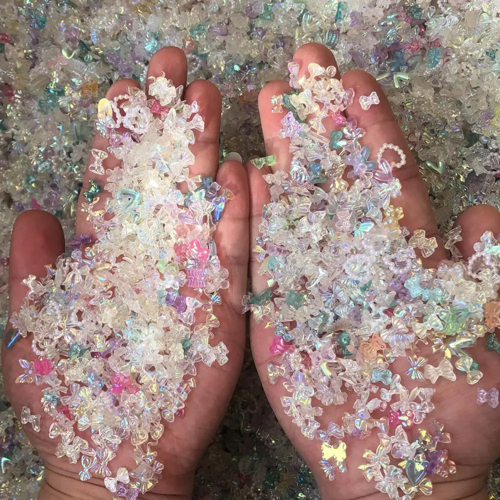 Декоративные бусины для ногтей 100 шт