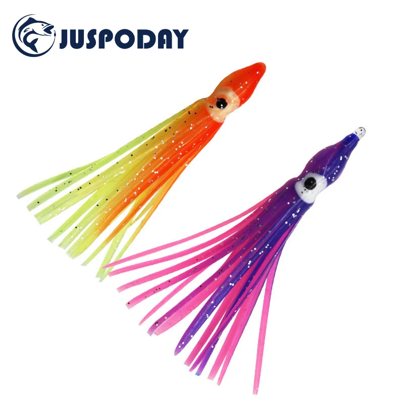 

10pcs Rubber Squid Skirts Soft Bait 5-12cm Luminous Octopus Soft Fishing Lures Artificial Tuna Sailfish Bait Wobbler Mix Colors