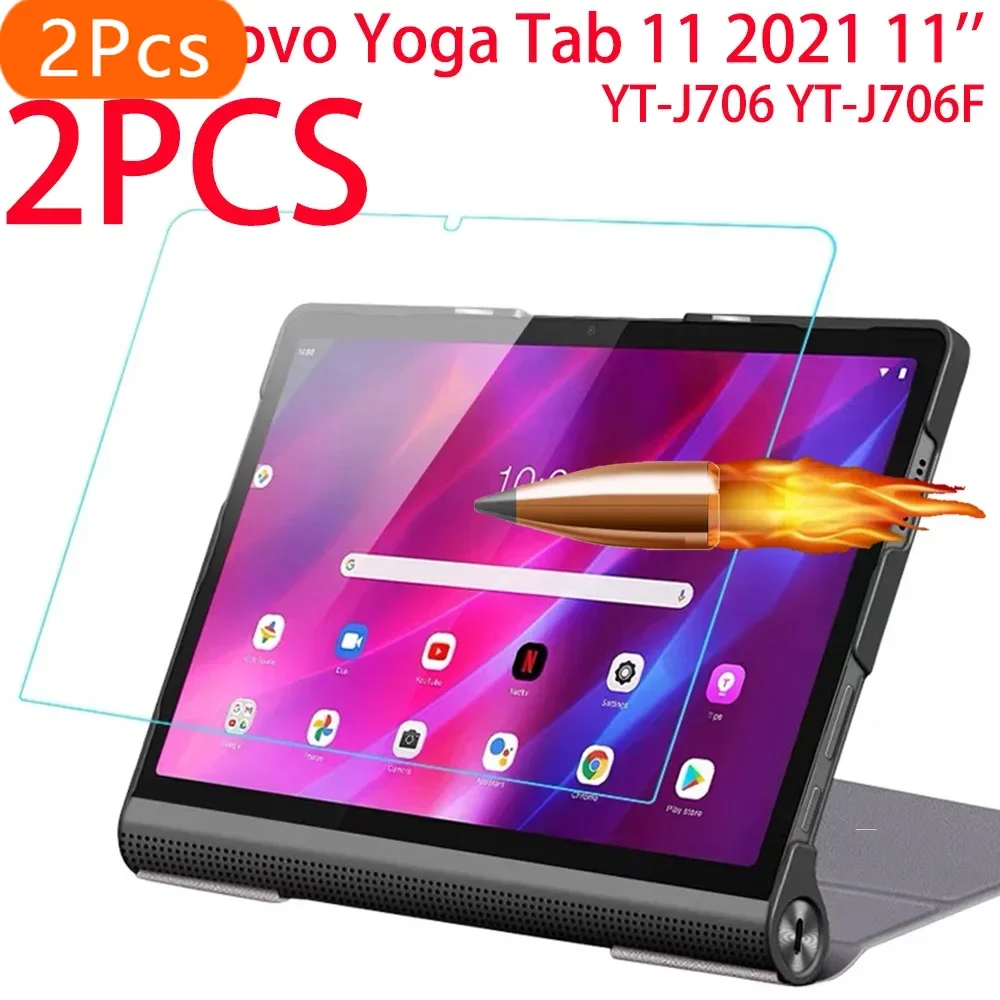 2 шт. закаленное стекло 9H для Lenovo Yoga Tab 11 YT-J706F дюймов 2021 Защитная пленка экрана