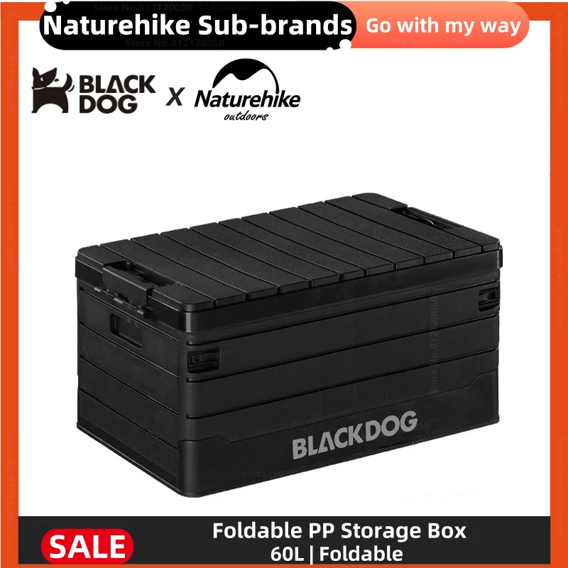 Naturehike & Blackdog Foldable PP Storage Box 60L Portable Outdoor Camping Picnic Self-driving Car Storage Box Camping Equipment
