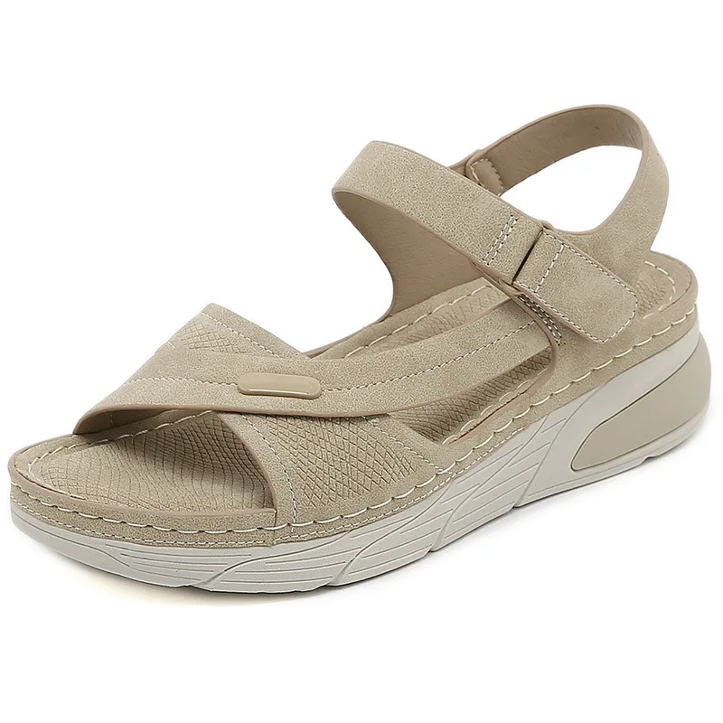Women Summer Comfortable Slip-on Beach Wedge Sandals 4