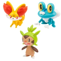 tomy pokemon figures toys xy 3 initial pok%c3%a9mon fennekin froakie chespin exquisite appearance anime collection birthday gifts