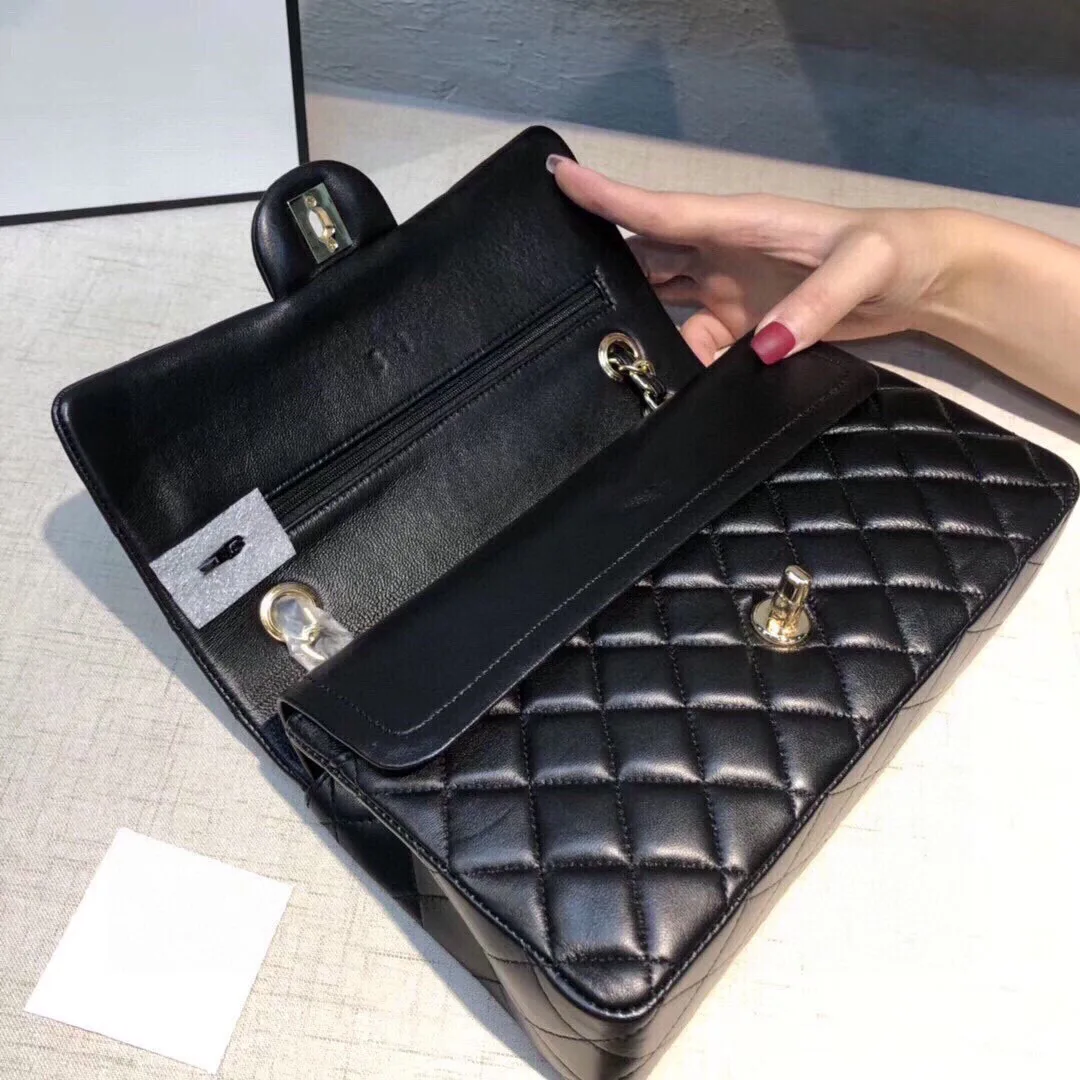 

Classic CF Top Quality Women Luxury Designer Shoulder Bag Genuine Leather Flap Bag Lozenge Pattern Handbag Fashion Crossbody Bag