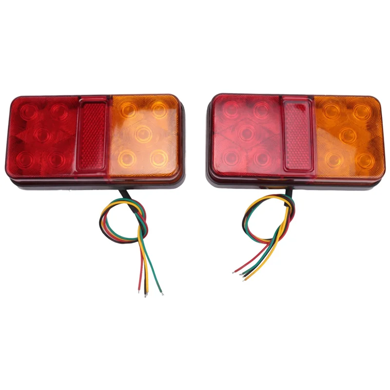 

2Pcs Car LED Trailer Tail Light 12V-80V Truck Side Light 10LED Truck Turn Signal Light for Truck Boat Pickup RV UTV
