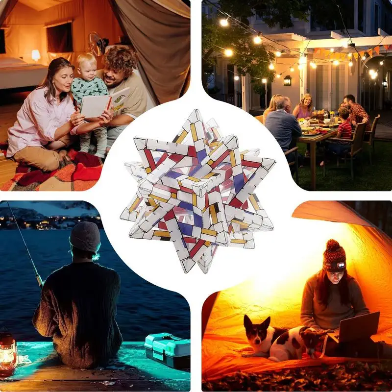 DIY Открытый Полярная Звезда PP Доска Абажур Кемпинг Палатка Свет Цвет