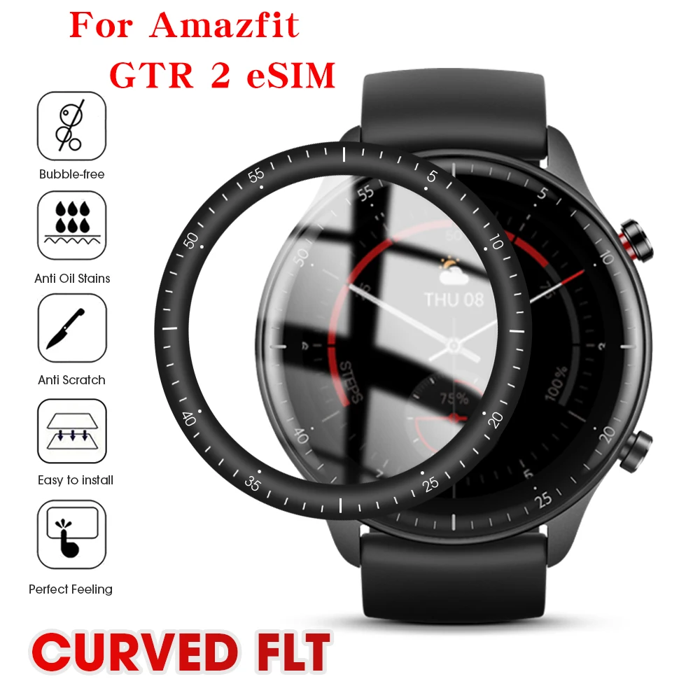 

3D Clear PMMA Soft Film Cover For Huami GTR 2eSIM Smartwatch Full Coverage Screen Protector For GTR 2 eSIM Smart Watch
