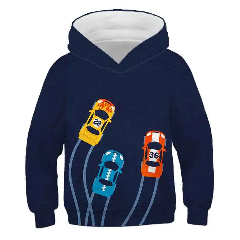 

Toy Car Children's Hoodie 4-14 Years Old Baby Clothes 2022 New Boys And Girls Universal Sports Sweater