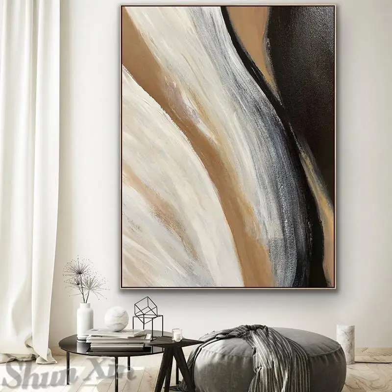 

Wall Art Picture 100% Hand Painted Modern Abstract Oil Painting On Canvas For Living Room Home Decor one piece No Frame