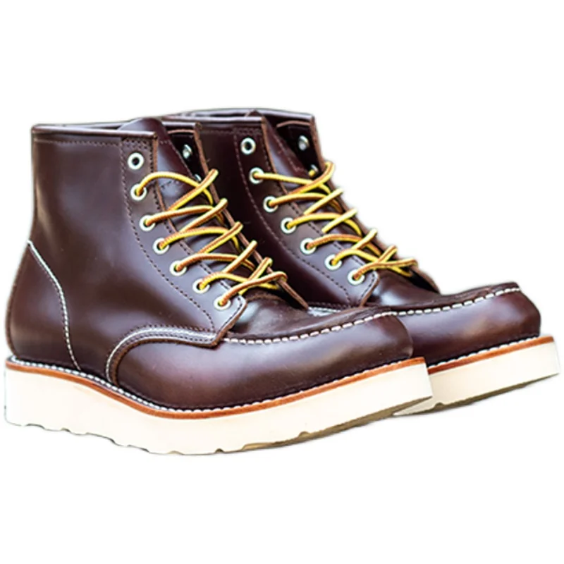 Винтажные мотоциклетные ботильоны Goodyear-Welted из натуральной кожи мужские