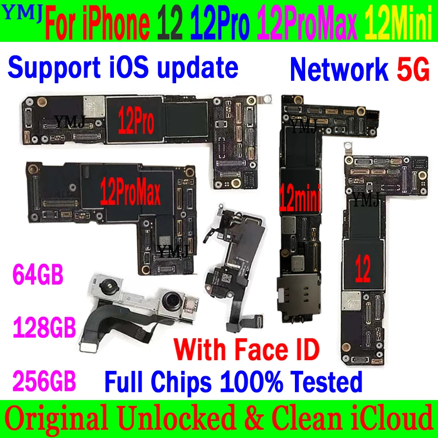 С/без идентификатора лица для материнской платы iPhone 12 поддержка обновления и