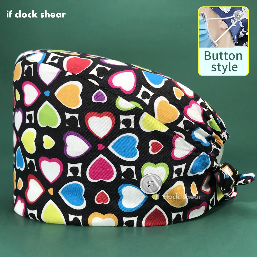 

Медицинская хирургическая Кепка с принтом, 100% хлопок, для мужчин и женщин, для врачей, медсестер, операционных, домашних животных, в стиле ве...