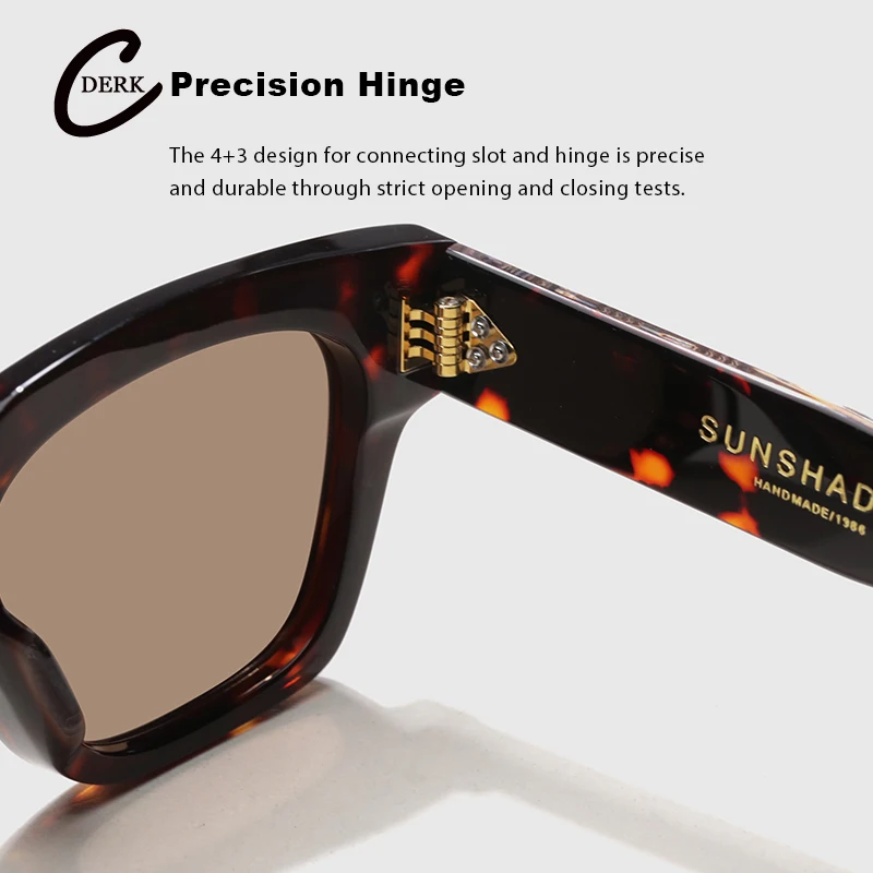 Элегантные винтажные прямоугольные ацетатные черепаховые оттенки ручной работы