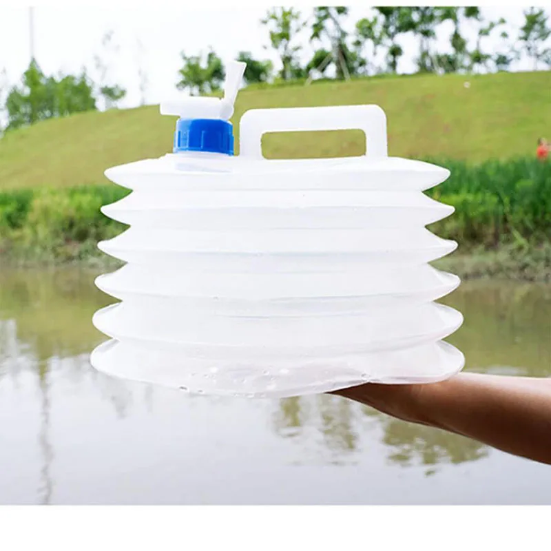 

3/5/8/10/15L Collapsible Water Container Outdoor Hiking Fishing Foldable Water Bag Camping Water Tank Bucket Travel Bag Pump