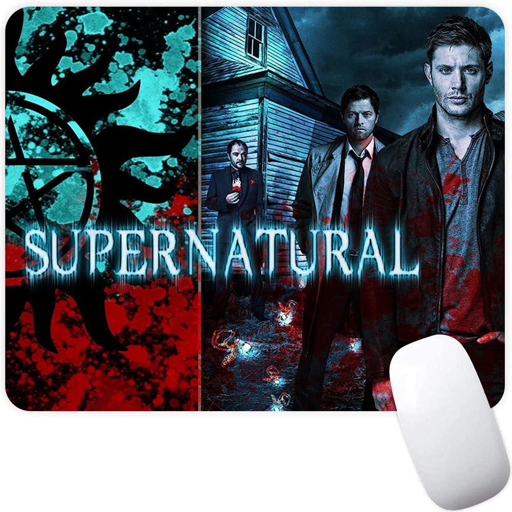 

Supernatural Small Gaming Mouse Pad Computer Mousepad PC Gamer Mouse Mat XXL Laptop Mausepad Mouse Carpet Keyboard Mat Desk Pad